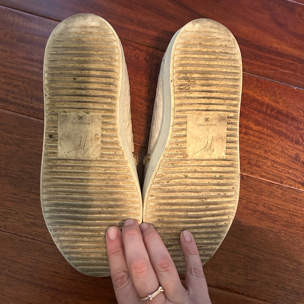 Giuseppe Zanotti White Python Slip-On Platform Sn… - image 5